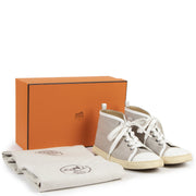 Authentic secondhand Hermès White Fabric High Top Sneakers - Size 37 designer sneakers fashion luxury vintage webshop safe secure online shopping