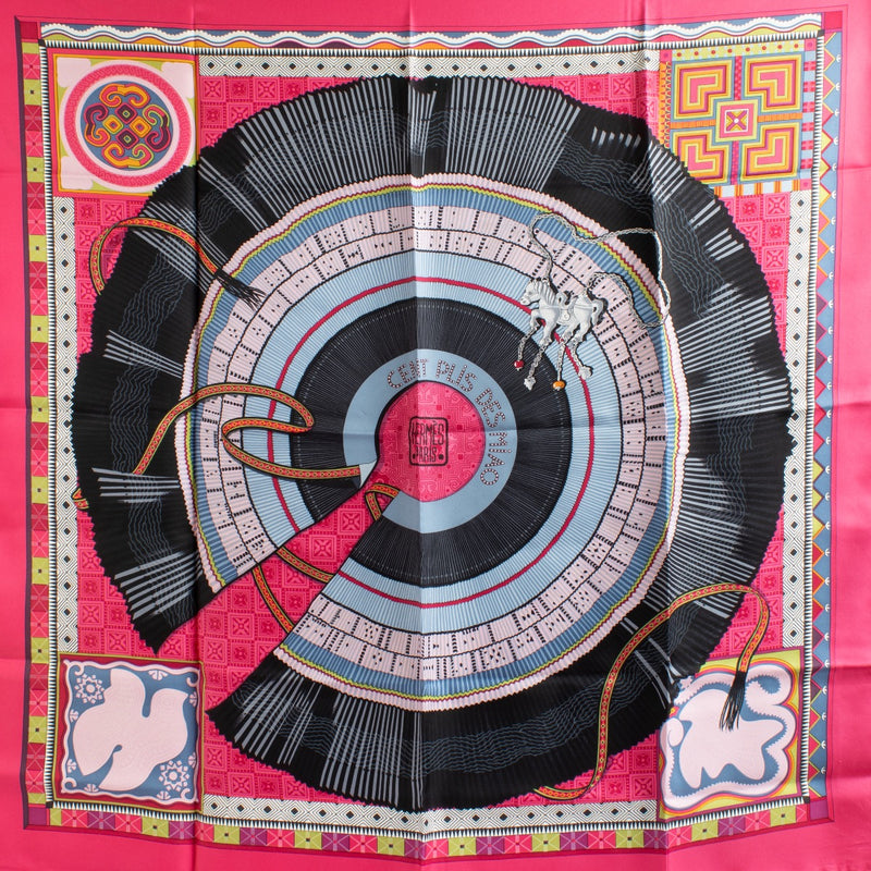 shop 100% authentic second hand Hermès Carré 90 Cent Plis Des Miao Silk Scarf on Labellov.com
