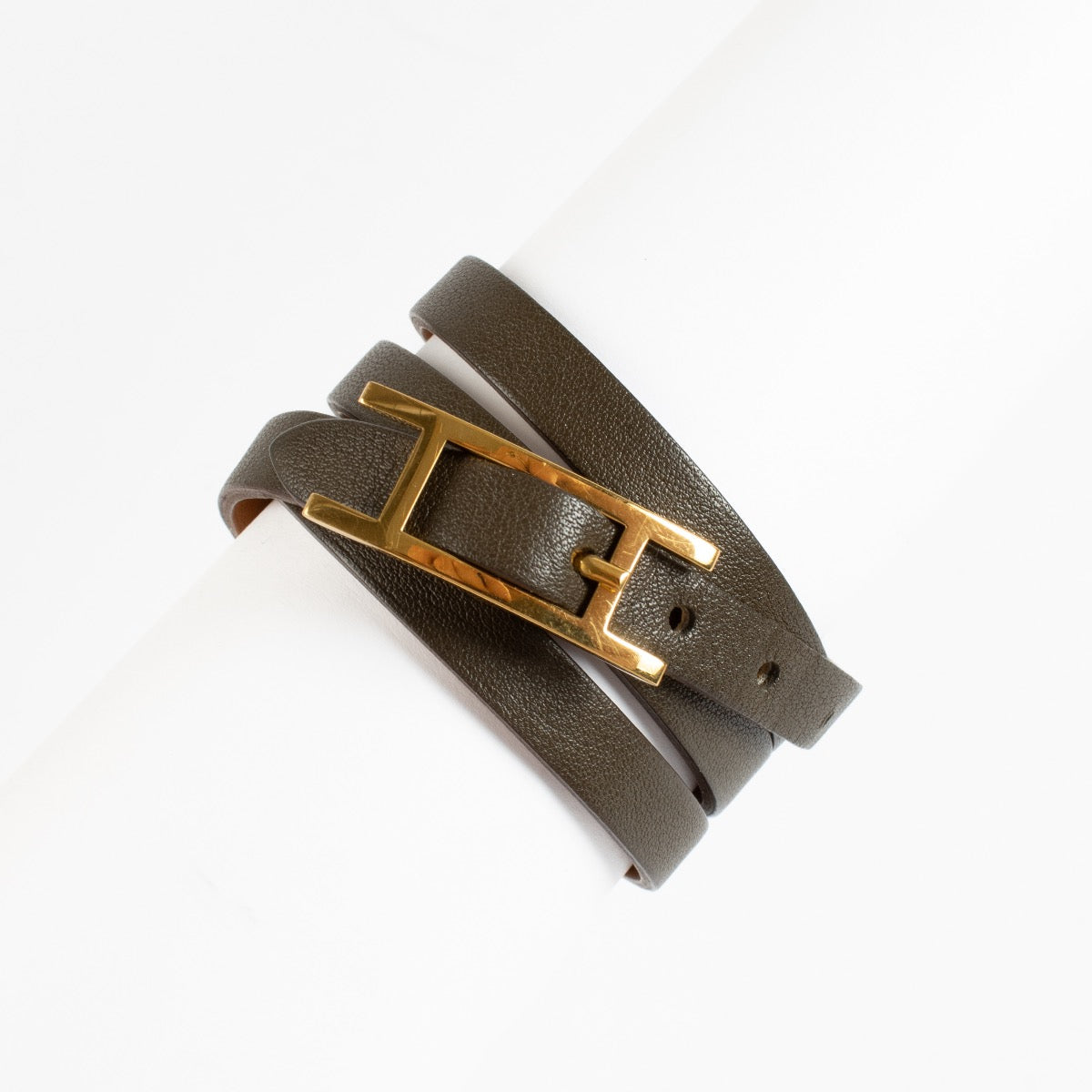 shop 100% authentic second hand Hermès Brown Hapi 3 Bracelet - Size T1 on Labellov.com
