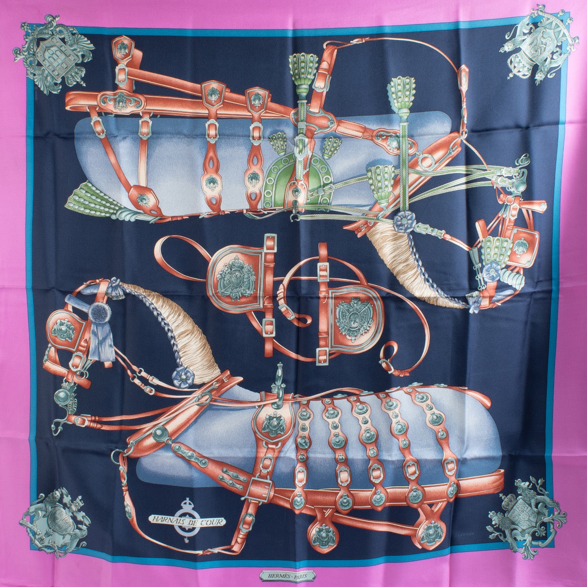 shop 100% authentic second hand Hermès Carré 90 Harnais De Cour Silk Scarf on Labellov.com