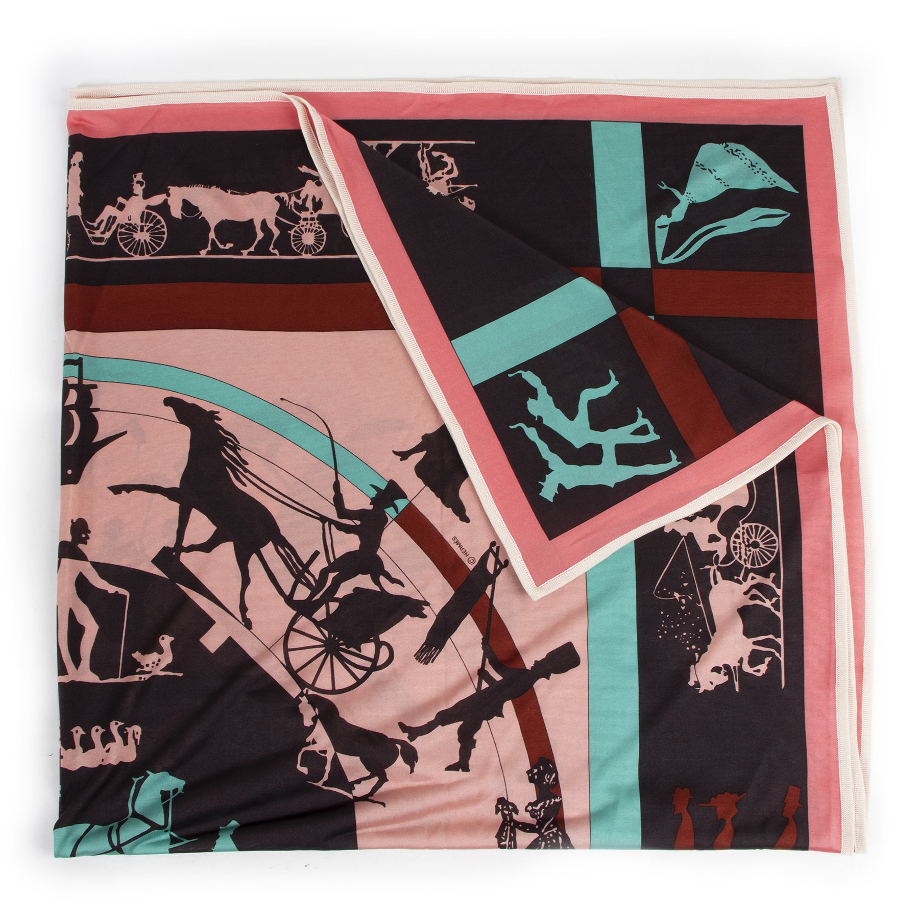 Authentieke Tweedehands Hermès Jeux d'Ombres Silk Scarf juiste prijs veilig online shoppen luxe merken webshop winkelen Antwerpen België mode fashion