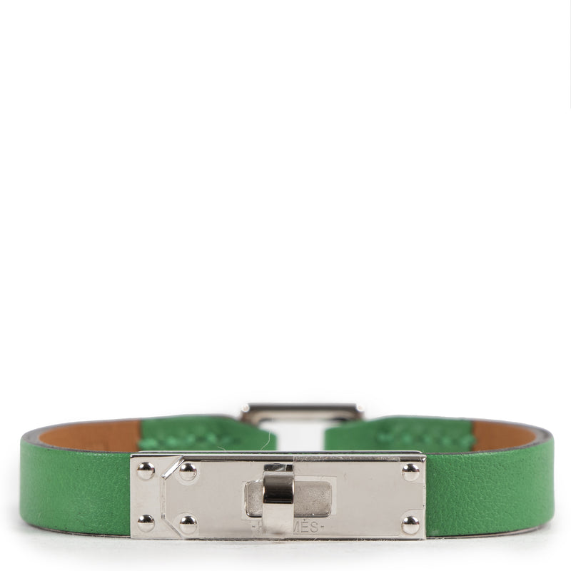 Hermès Micro Kelly Vert Bambou Leather Bracelet for the best price