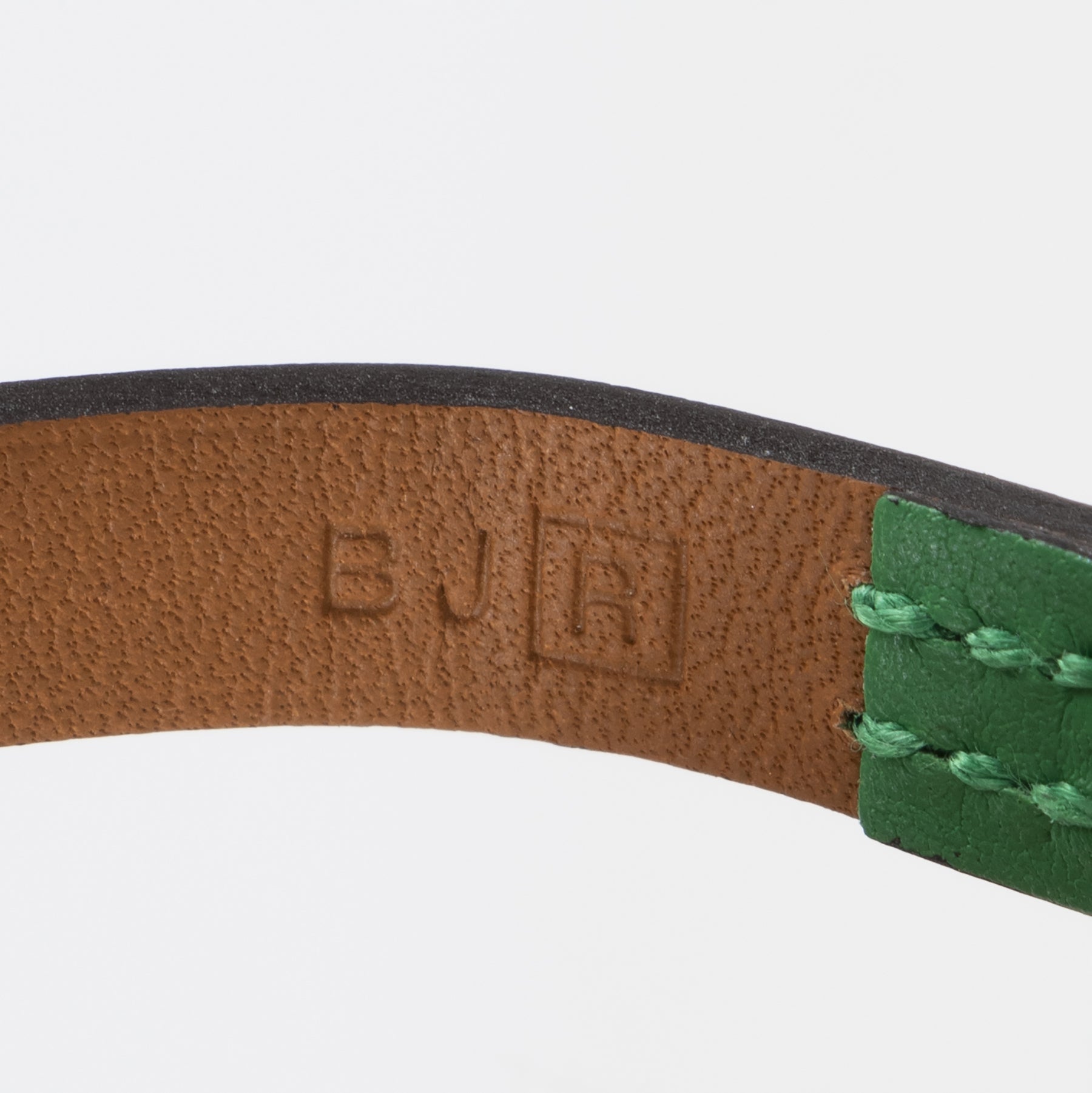 Hermès Micro Kelly Vert Bambou Leather Bracelet - XS