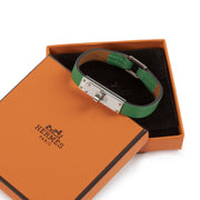We buy and sell your authentic designer Hermès Micro Kelly Vert Bambou Leather Bracelet