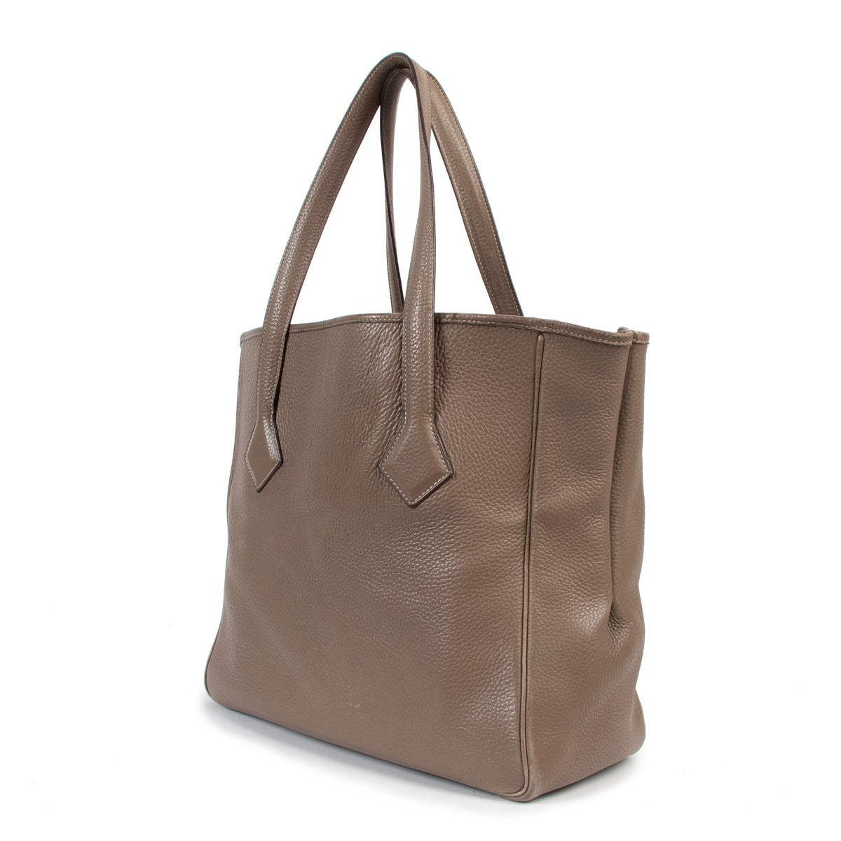 Hermès Victoria II Cabas Etoupe Taurillon Clemence Tote Bag
