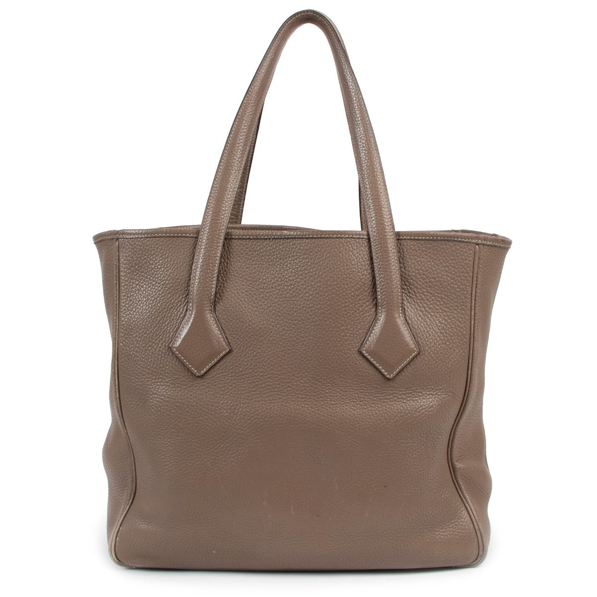 Hermès Victoria II Cabas Etoupe Taurillon Clemence Tote Bag