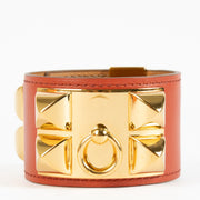 Authentic pre-loved Hermès Sanguin Collier de Chien Bracelet – Size S on Labellov.com
