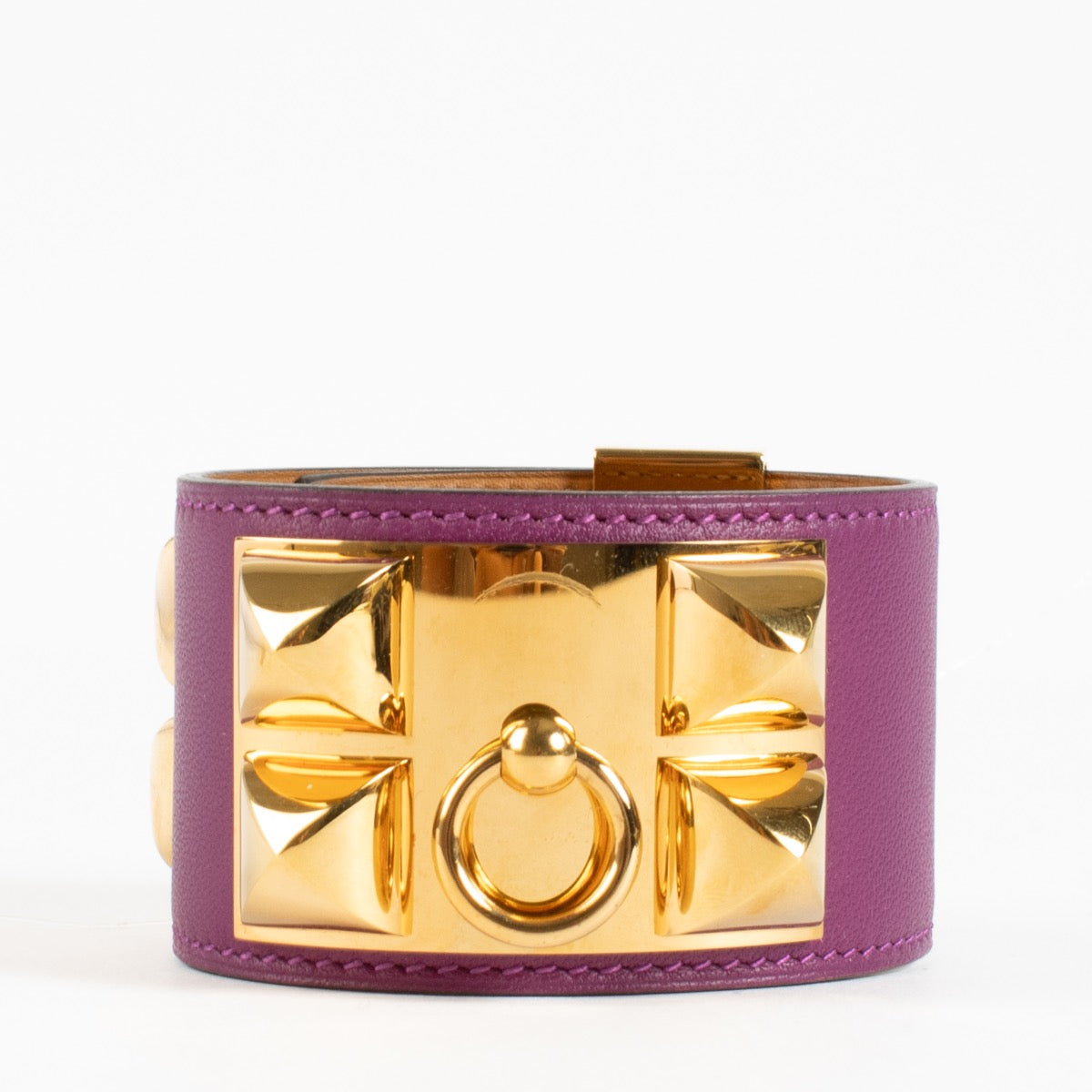 Shop 100% authentic second hand Hermès Violet Collier de Chien Bracelet on Labellov.com