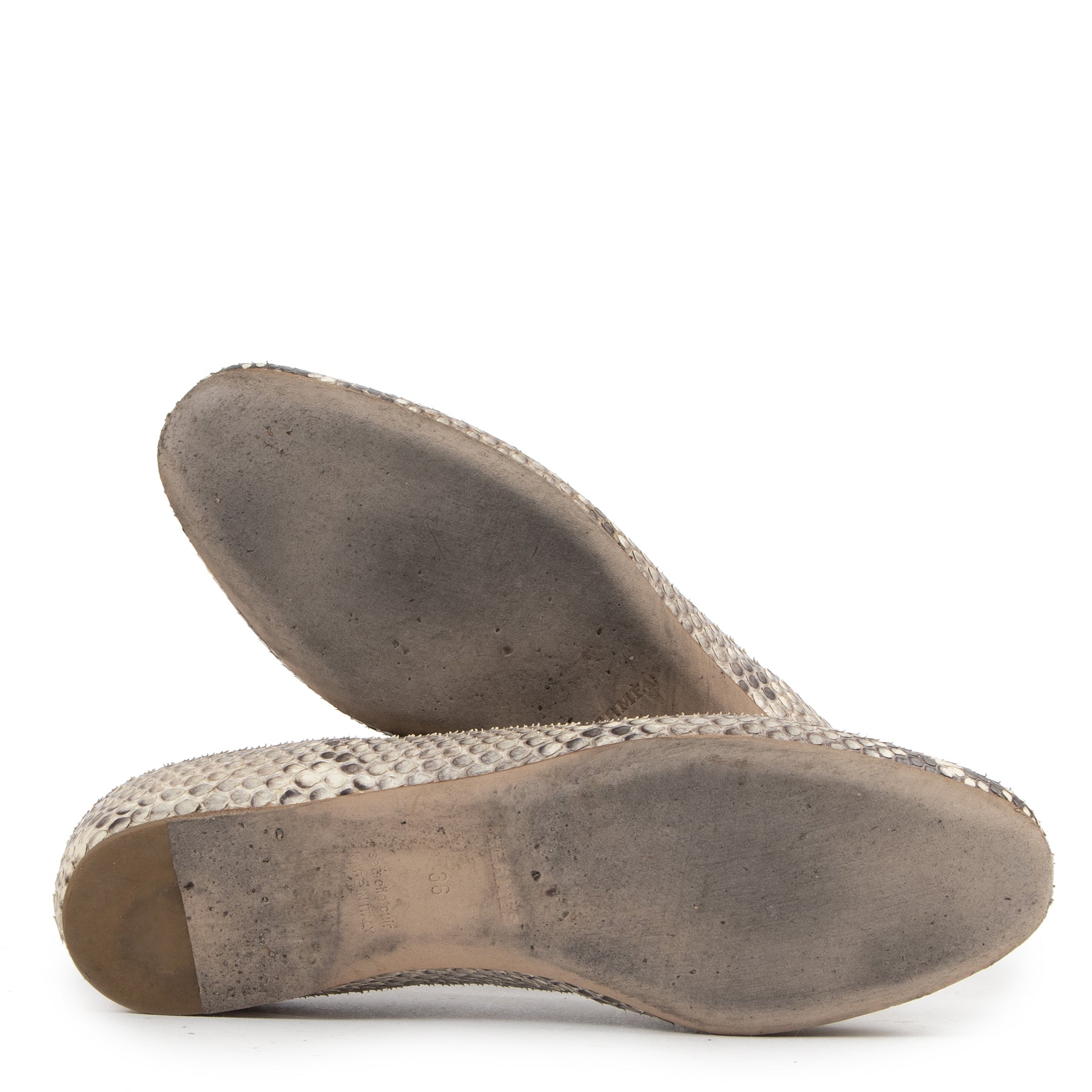 Hermès Python Ballerina Flats