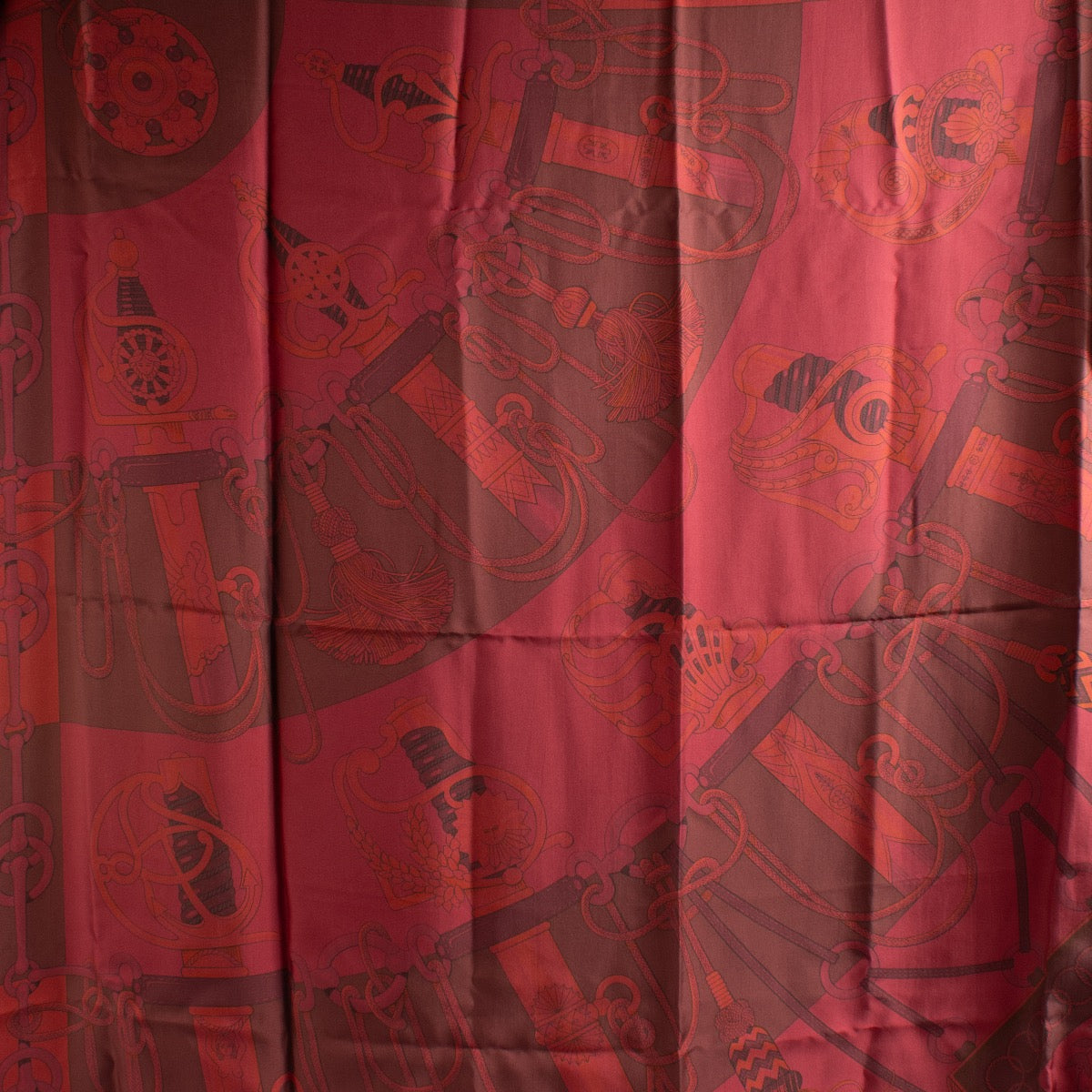authentic preloved Hermès Burgundy Shawl on Labellov.com