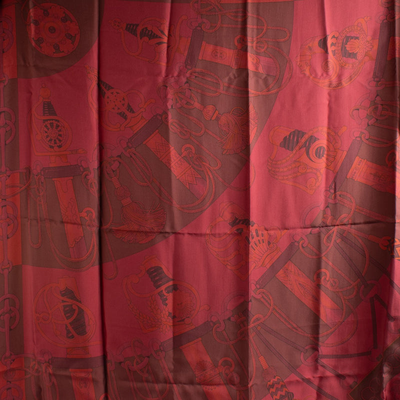 authentic preloved Hermès Burgundy Shawl on Labellov.com