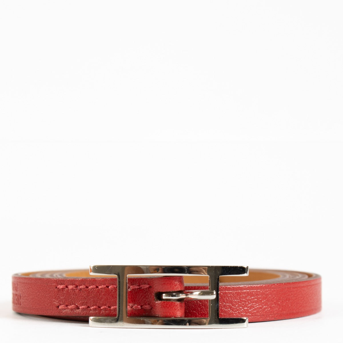 shop 100% authentic second hand Hermès Rouge Casaque Hapi 3 Bracelet PM - Size T1 on Labellov.com