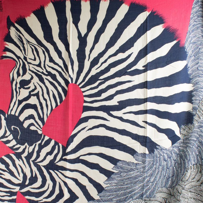 Authentic preloved Hermès Zebra 140 Shawl on Labellov.com