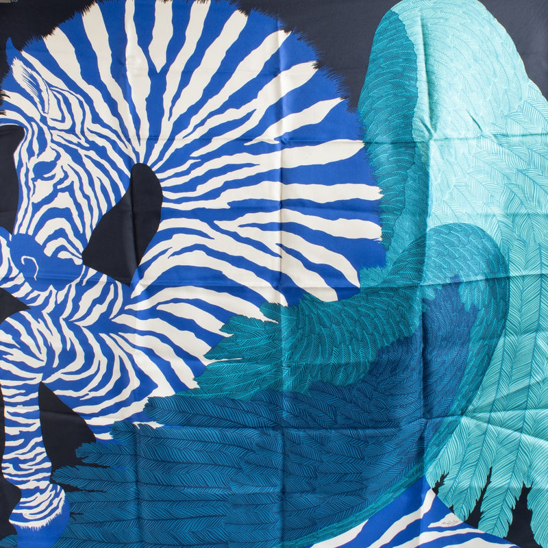 shop 100% authentic second hand Hermès Carré 90 Zebra Pegasus Silk Scarf on Labellov.com