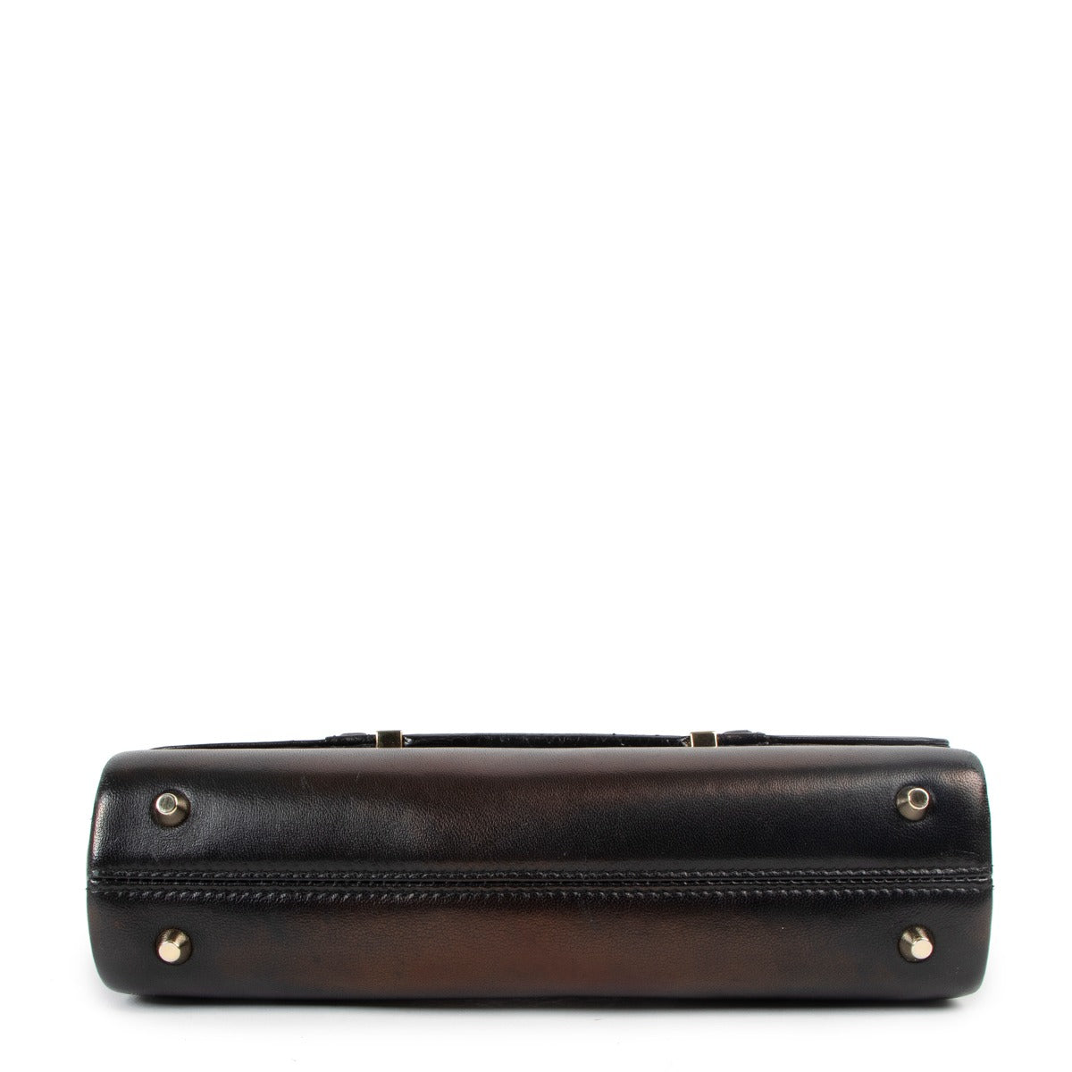 Jimmy Choo Alba Black Leather Snakeskin Clutch Bag