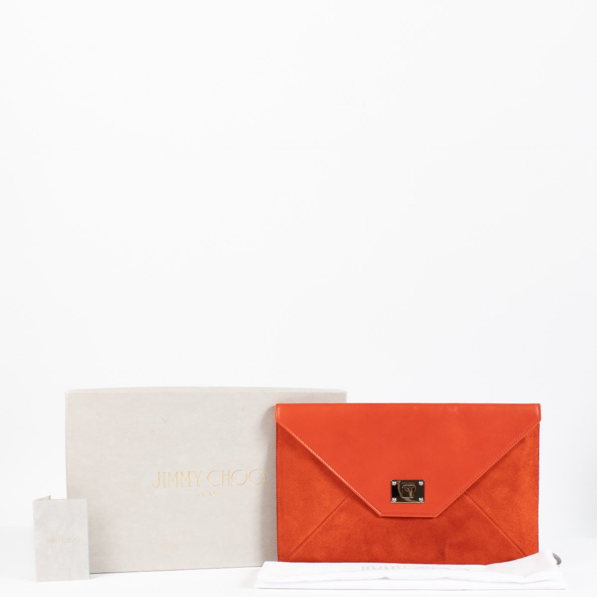 authentic preloved Red Jimmy Choo Clutch on Labellov.com