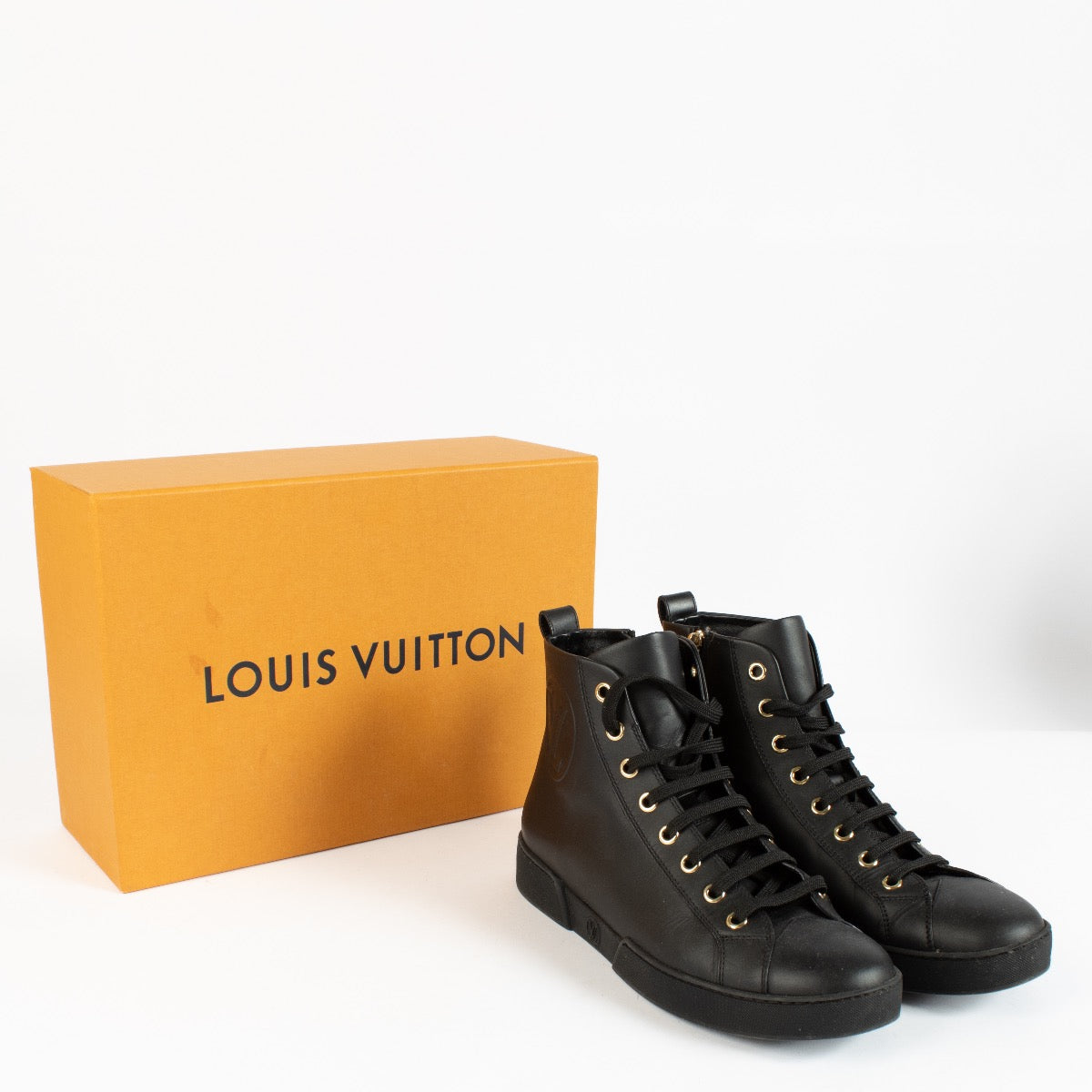 authentic preloved Louis Vuitton Black Sneakers on Labellov.com