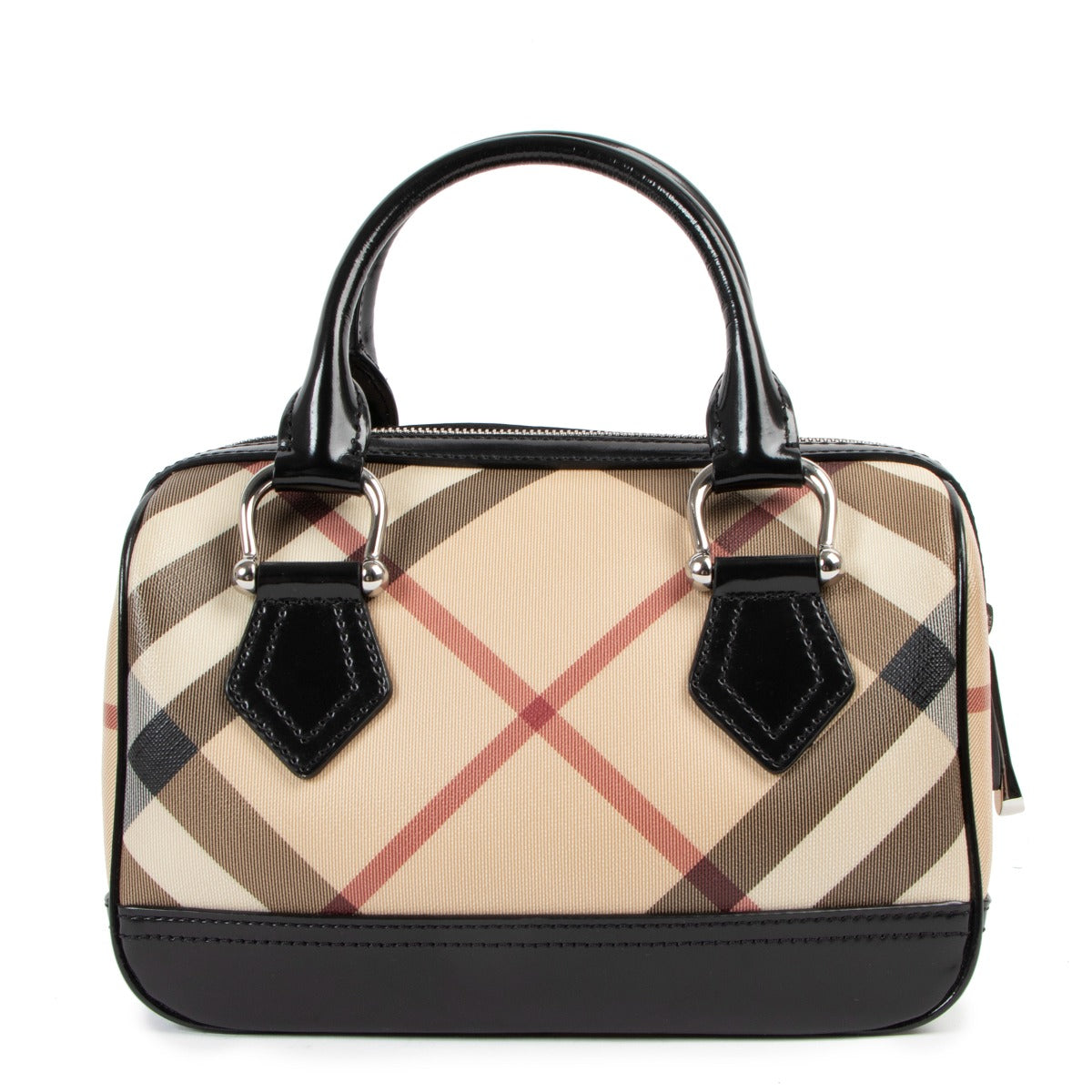 Burberry Check Small Boston Bag