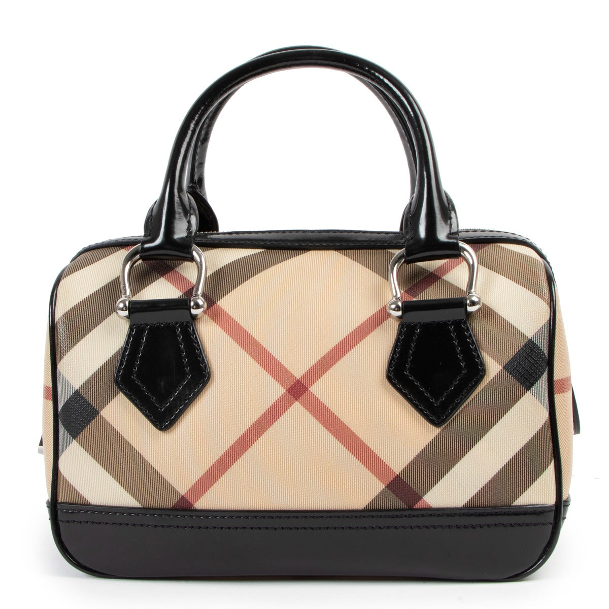 Burberry Check Small Boston Bag