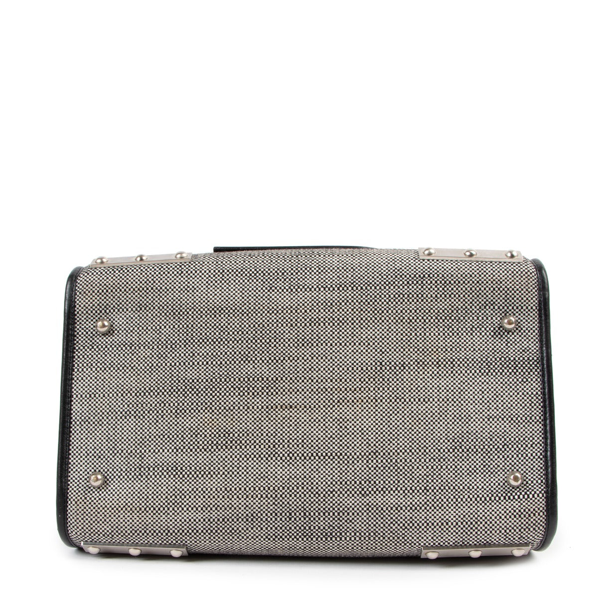 Delvaux Grey Astrid MM Boston Bag