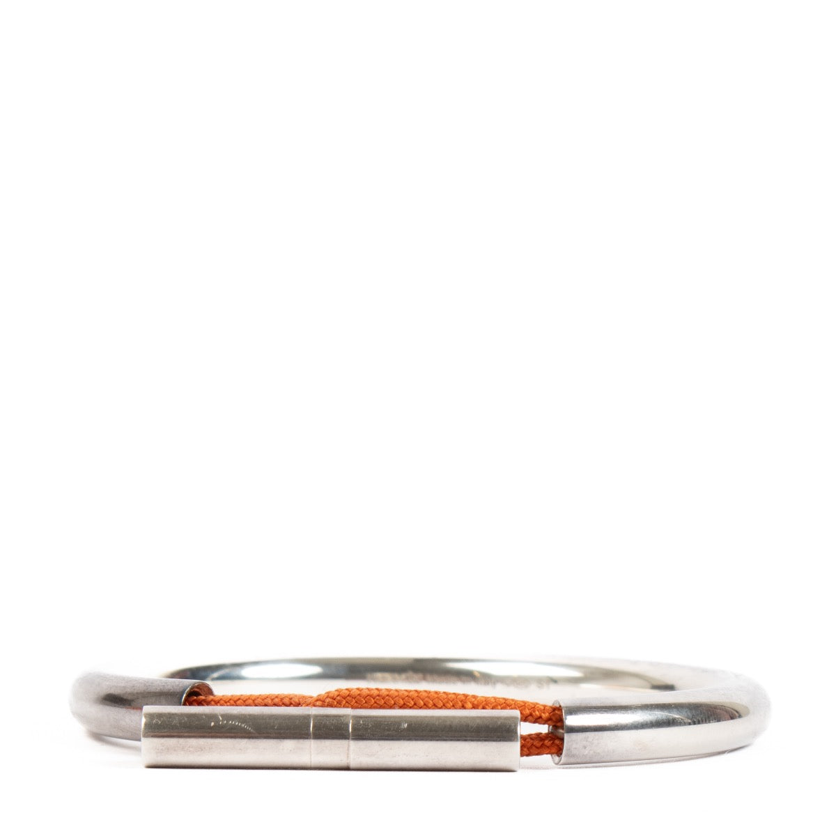 shop 100% authentic second hand Hermès Sterling Silver Fregate ST Orange Bracelet on Labellov.com