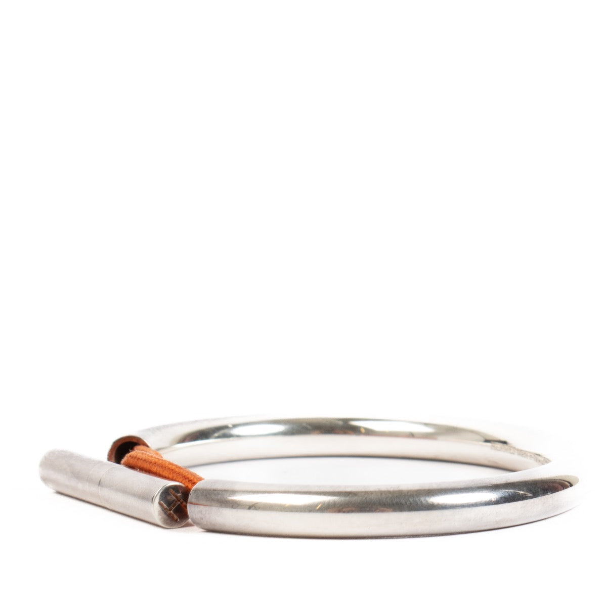 shop 100% authentic second hand Hermès Sterling Silver Fregate ST Orange Bracelet on Labellov.com