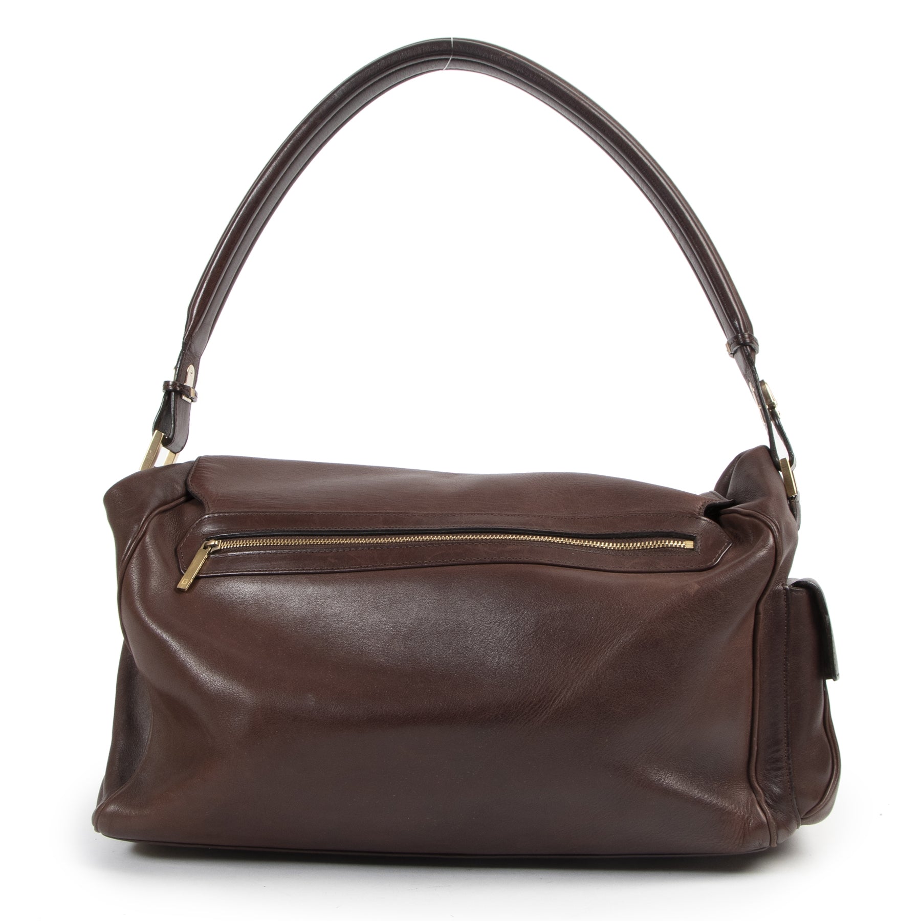 Delvaux Coquin Poches Brown Bridon Shoulder Bag