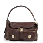 Delvaux Coquin Poches Brown Bridon Shoulder Bag for the best price online