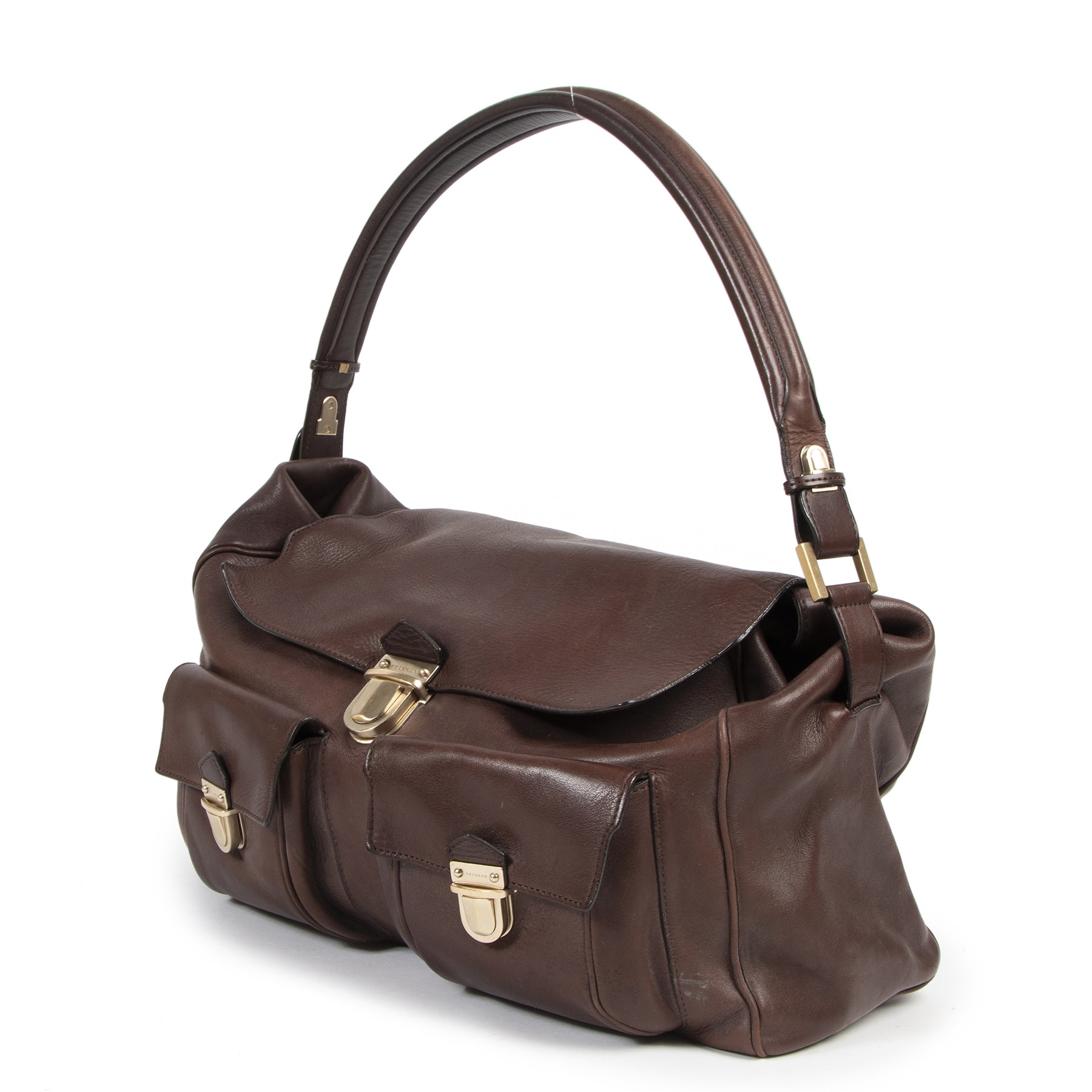 Delvaux Coquin Poches Brown Bridon Shoulder Bag pour le meilleur prix chez Labellov à Anvers