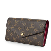 Authentic secondhand Louis Vuitton Monogram Canvas Sarah Wallet Pink designer wallets fashion luxury vintage webshop safe secure online shopping