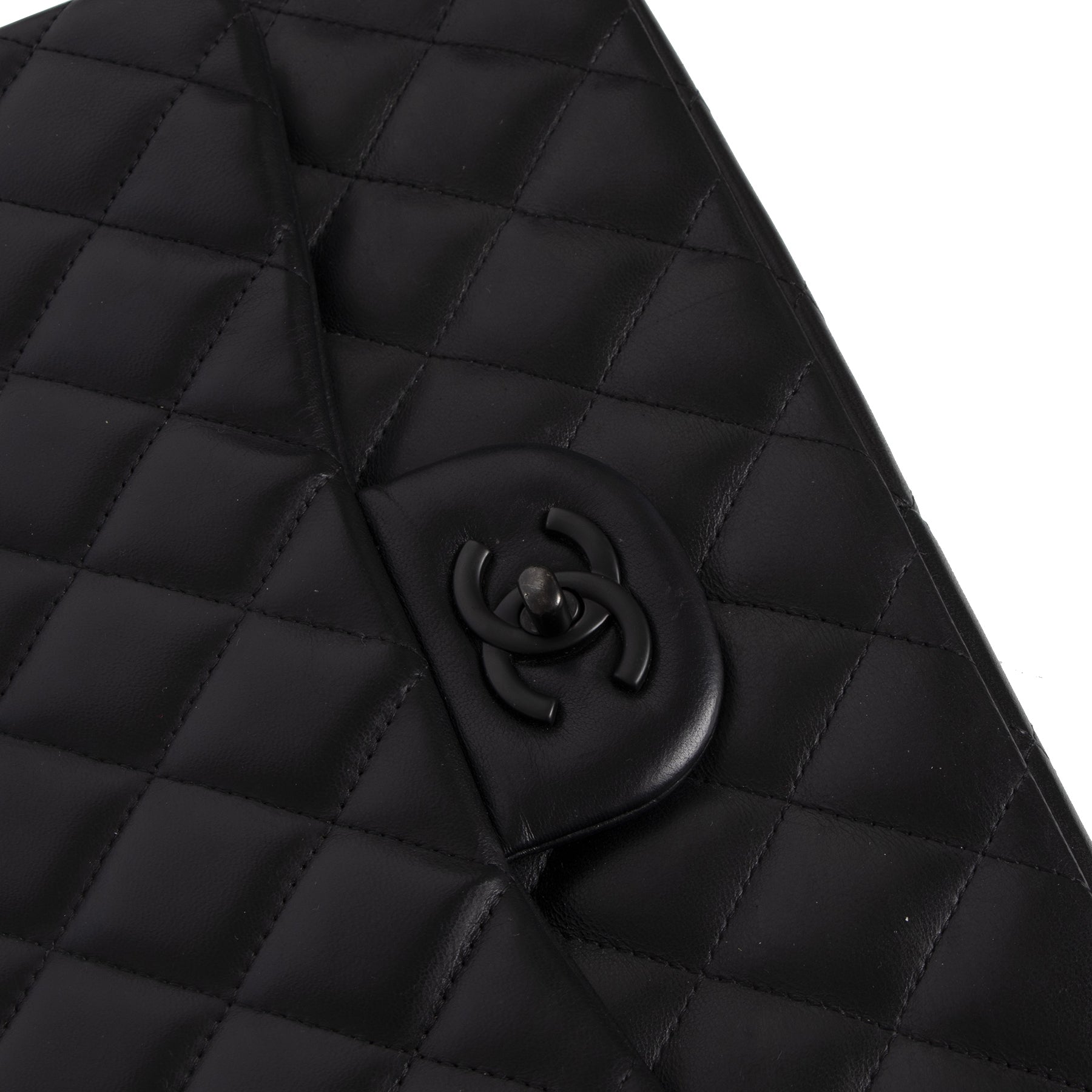 Authentique seconde-main vintage Chanel So Black Classic Jumbo Flap Bag achète en ligne webshop LabelLOV