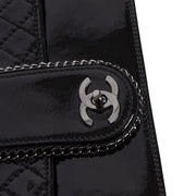 Authentic secondhand Chanel Black Patent Leather Madison Flap Bag designer bags luxury vintage webshop fashion safe secure online shopping
