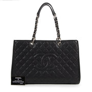 Authentic second-hand vintage Chanel Black GST Xl Tote Bag buy online webshop LabelLOV