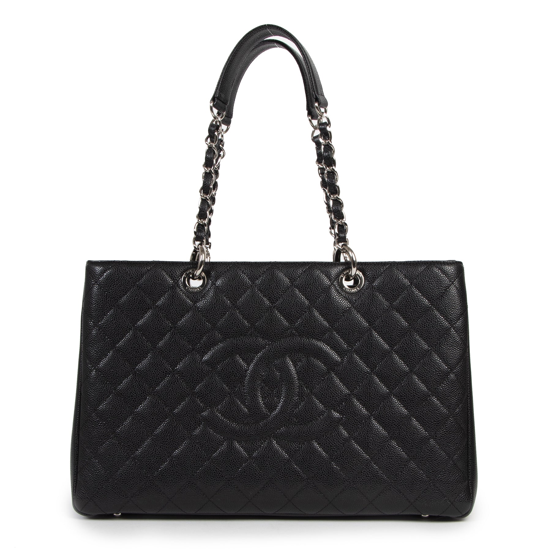 Authentic second-hand vintage Chanel Black GST Xl Tote Bag buy online webshop LabelLOV