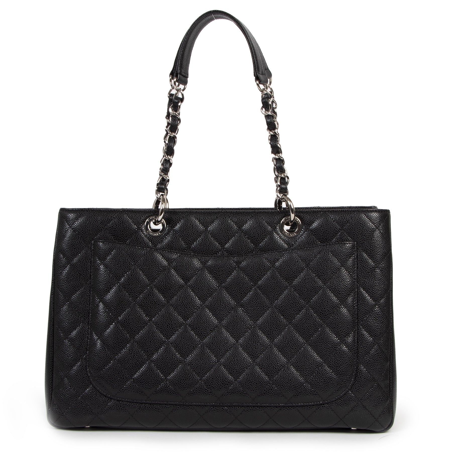 Authentic second-hand vintage Chanel Black GST Xl Tote Bag buy online webshop LabelLOV