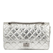 shop safe online Chanel 2.55 Reissue 227 Silver Metallic Flap Bag