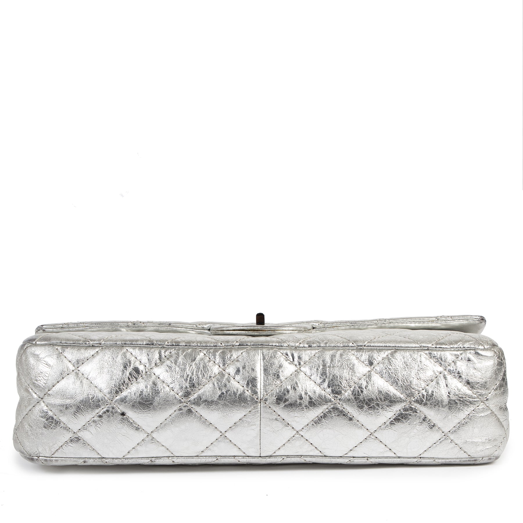acheter en ligne seconde main Chanel 2.55 Reissue 227 Silver Metallic Flap Bag