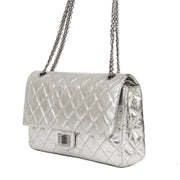 Chanel 2.55 Reissue 227 Silver Metallic Flap Bag