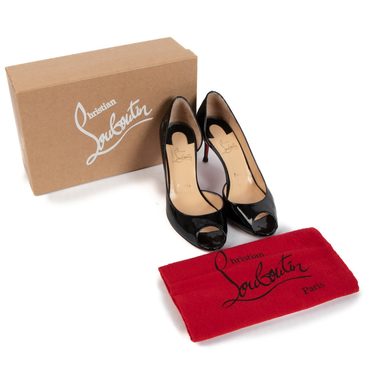 Christian Louboutin Black Demi You 70 Heels - Size 39
