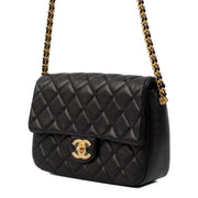 shop 100% authentic second hand Chanel 21A Black Caviar Medallion Soul Medium Classic Flap Bag on Labellov.com