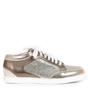 Authentic second-hand vintage Jimmy Choo Miami Bronze Champagne Sneakers at online webshop LabelLOV