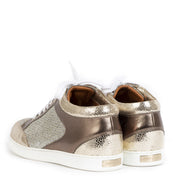 Authentique seconde-main vintage Jimmy Choo Miami Bronze Champagne Sneakers achète en ligne webshop LabelLOV