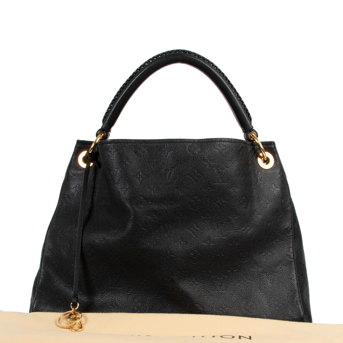 Louis Vuitton Black Artsy MM Monogram Empreinte Leather for the best price at Labellov secondhand luxury in Antwerp. Buy and sell your beloved designer bags only at Labellov secondhand vintage webshop.
