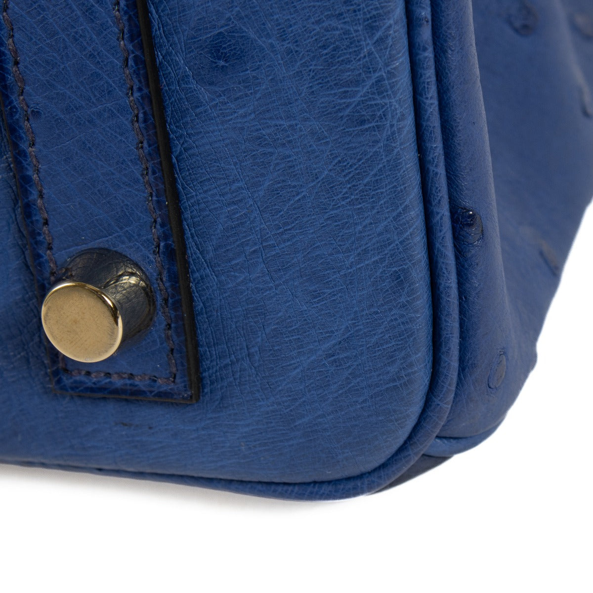 Hermès Birkin 30 Ghillies Bleu Saphir/Bleu Iris/Bleu de Malte Autruche PBHW