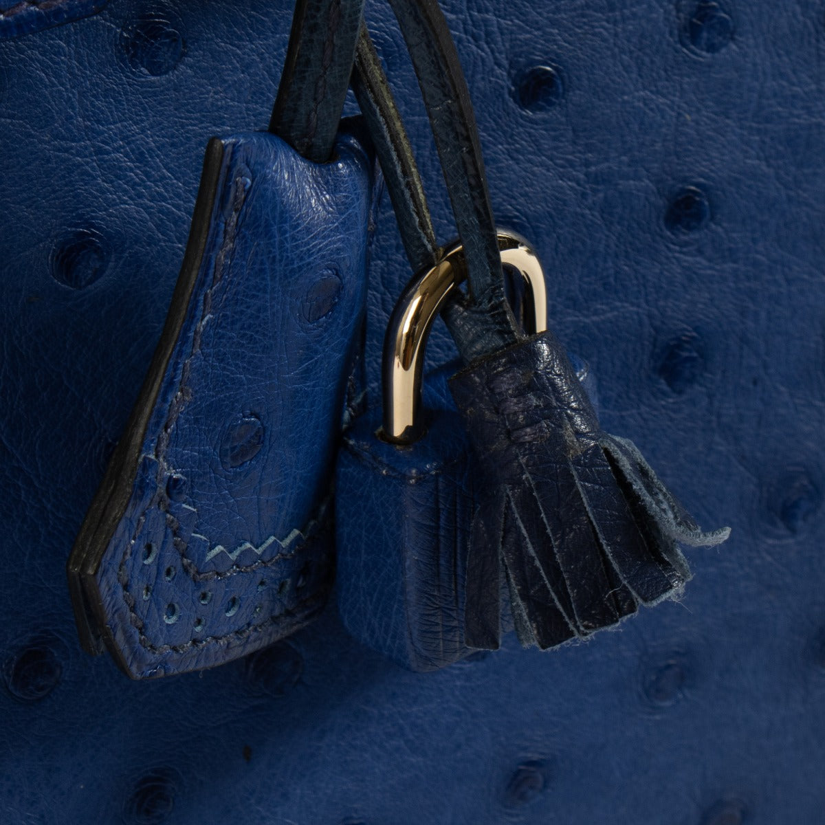 Hermès Birkin 30 Ghillies , hermes birkin Bleu Saphir/Bleu Iris/Bleu de Malte Ostrich permabrass, hermes birkin tri color, hermes birkin tri colour