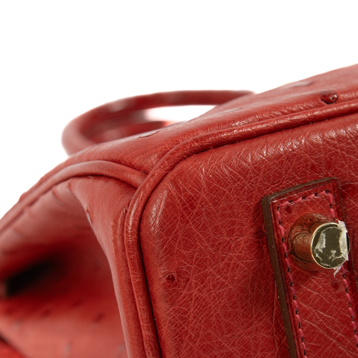 Hermès Birkin 30 Rouge Vif Ostich GHW