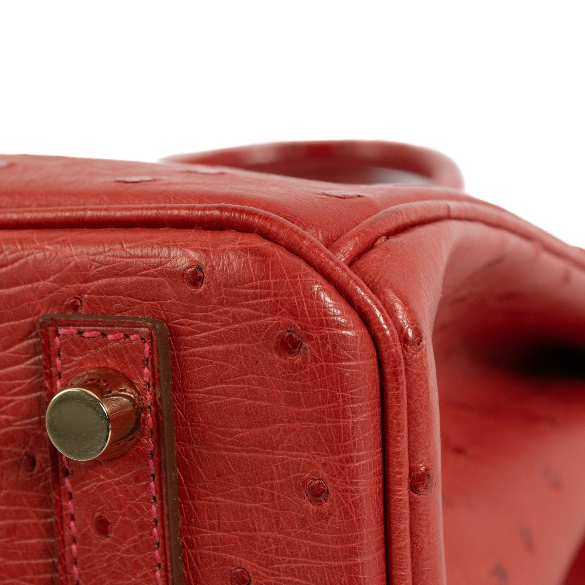 Hermès Birkin 30 Rouge Vif Ostich GHW
