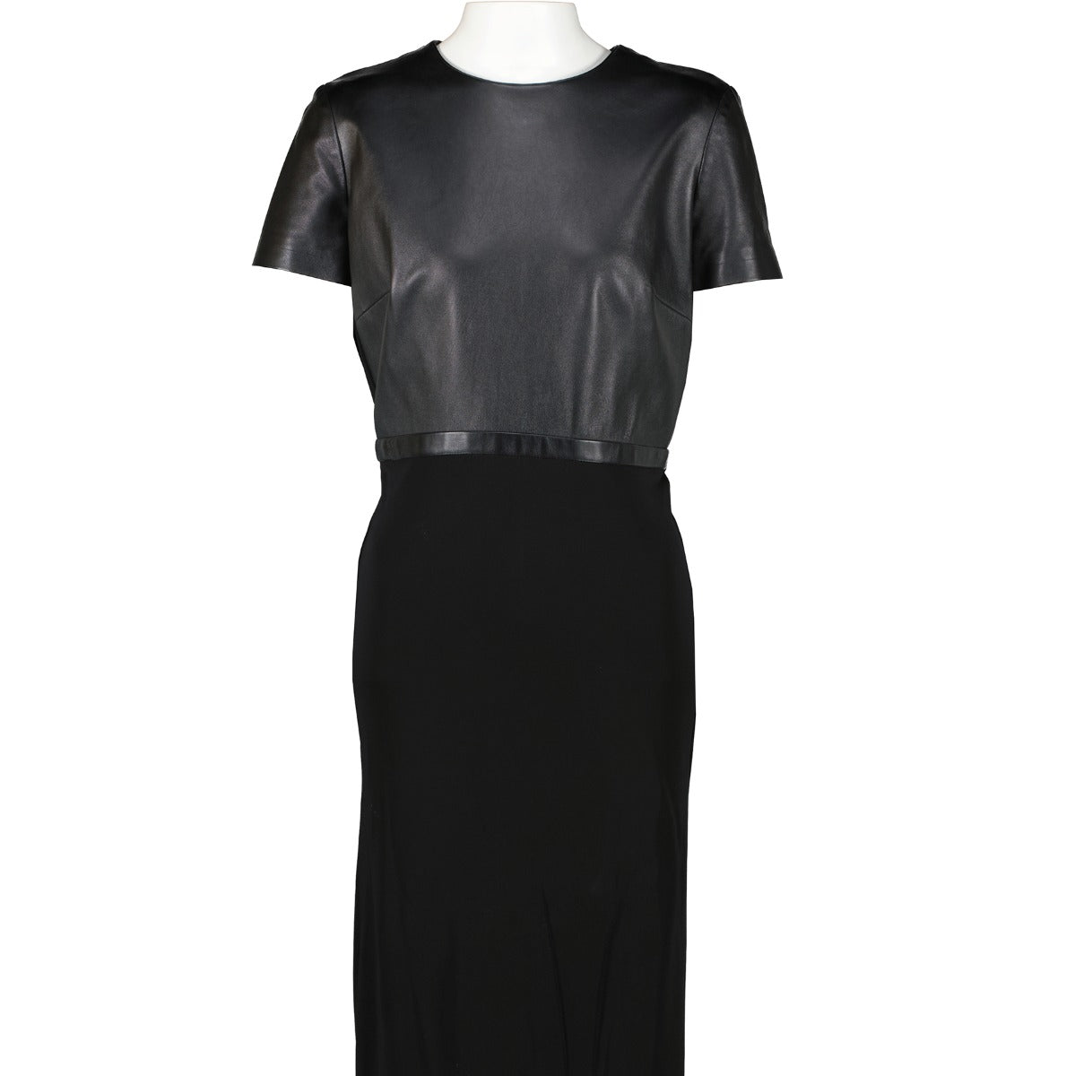Gucci Black Leather Top Maxi Dress - Size S