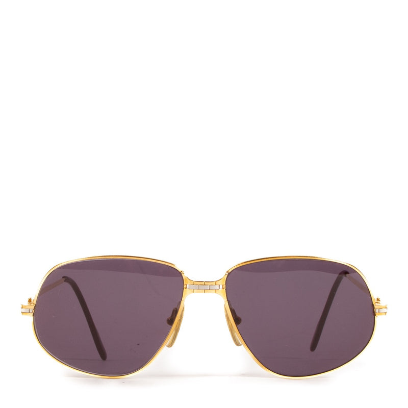 Shop safe online at Labellov in Antwerp, Brussels and Knokke these 100% authentic second hand Cartier Vintage Gold Romance Sunglasses