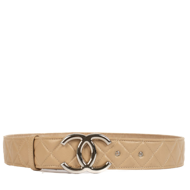 Shop 100% authentic Chanel 14C Beige Quilted Leather CC Belt at Labellov.com.